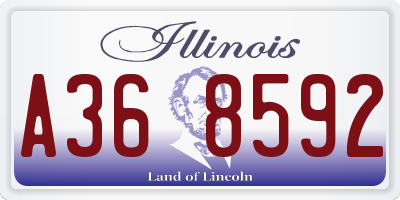 IL license plate A368592