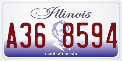 IL license plate A368594
