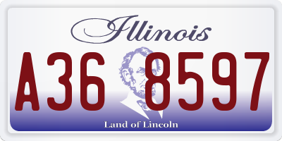 IL license plate A368597