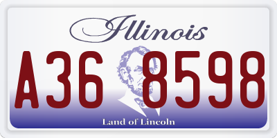 IL license plate A368598