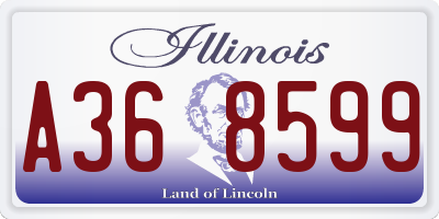 IL license plate A368599