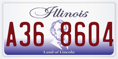 IL license plate A368604