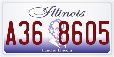 IL license plate A368605