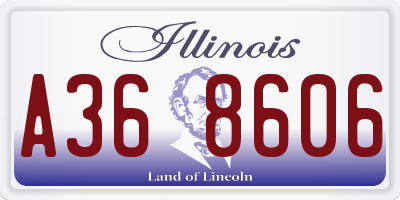 IL license plate A368606