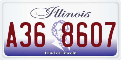 IL license plate A368607