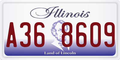 IL license plate A368609
