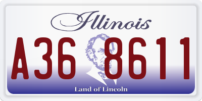 IL license plate A368611