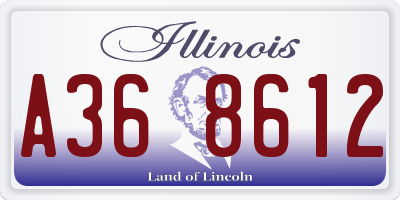 IL license plate A368612