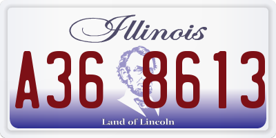 IL license plate A368613