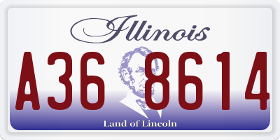 IL license plate A368614