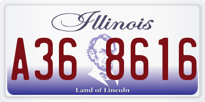 IL license plate A368616