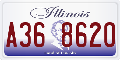 IL license plate A368620