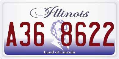IL license plate A368622