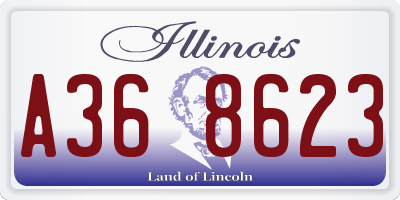 IL license plate A368623