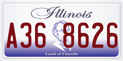 IL license plate A368626