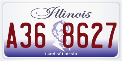 IL license plate A368627