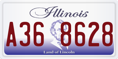 IL license plate A368628