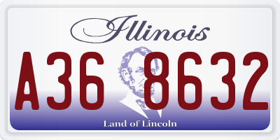 IL license plate A368632