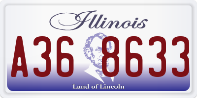 IL license plate A368633