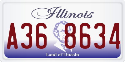 IL license plate A368634