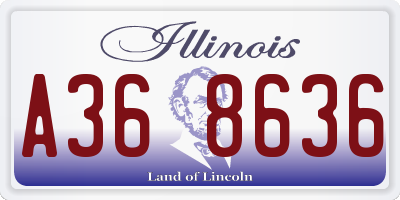 IL license plate A368636