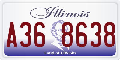 IL license plate A368638