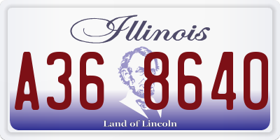 IL license plate A368640