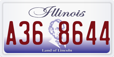 IL license plate A368644