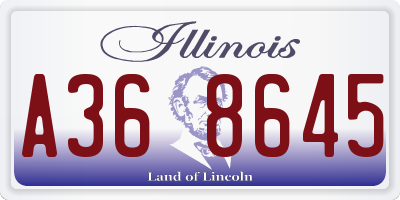 IL license plate A368645