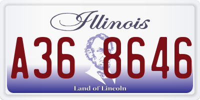 IL license plate A368646
