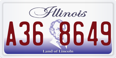 IL license plate A368649