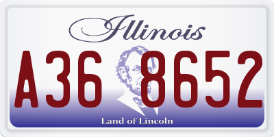 IL license plate A368652