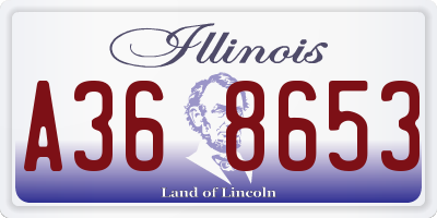 IL license plate A368653