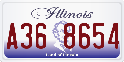 IL license plate A368654