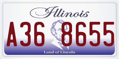 IL license plate A368655