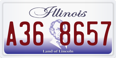 IL license plate A368657