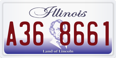 IL license plate A368661