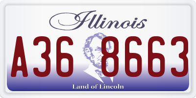 IL license plate A368663