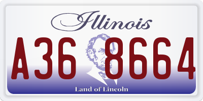 IL license plate A368664