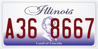 IL license plate A368667