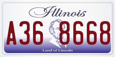 IL license plate A368668