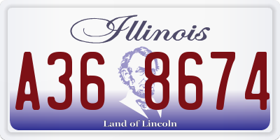 IL license plate A368674