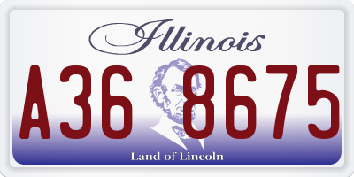 IL license plate A368675