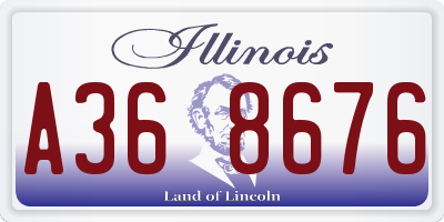 IL license plate A368676