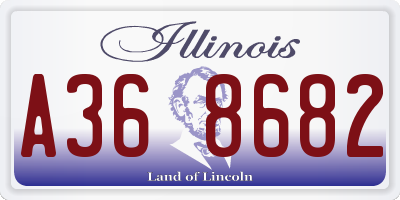 IL license plate A368682