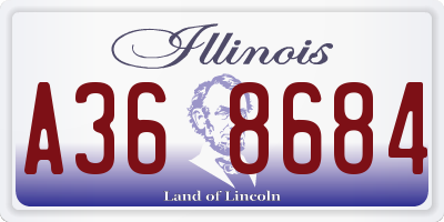 IL license plate A368684
