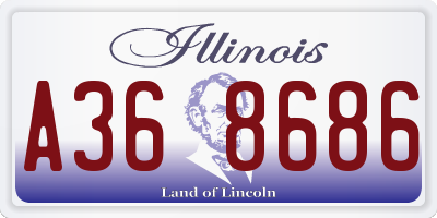 IL license plate A368686