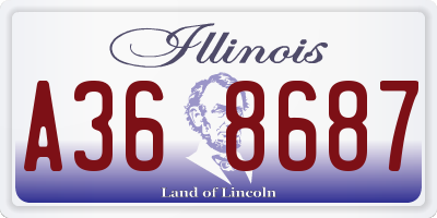 IL license plate A368687