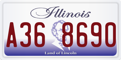IL license plate A368690