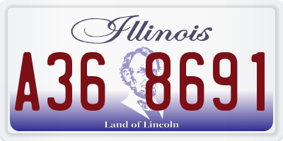 IL license plate A368691